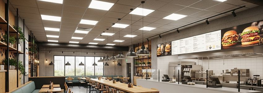 Moderne og velstruktureret burgerrestaurant med fokus på effektiv drift